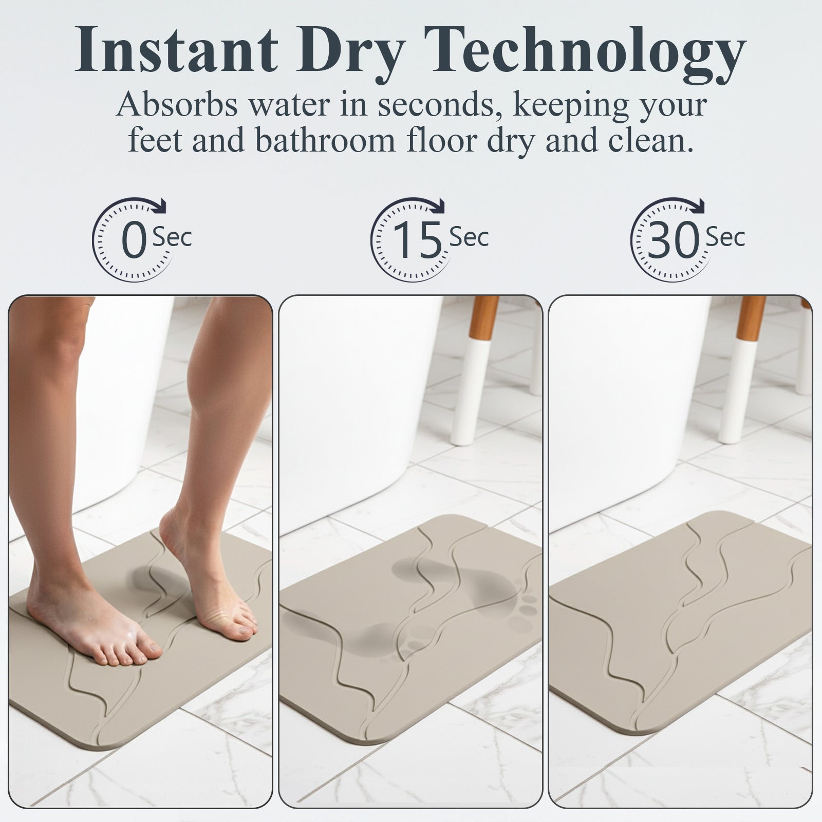 Forever Lifestyle Diatomaceous Earth Stone Bath Mat